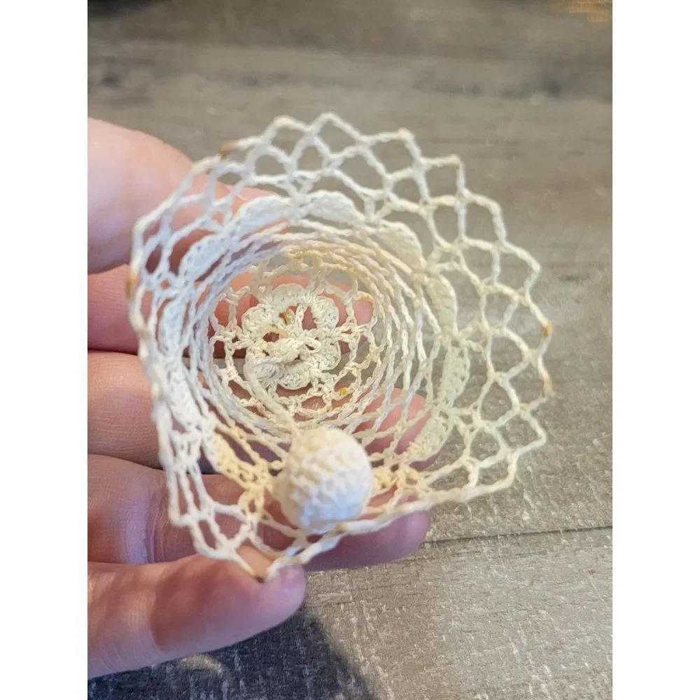 White crochet pattern Bell‎ ornament Xmas decor